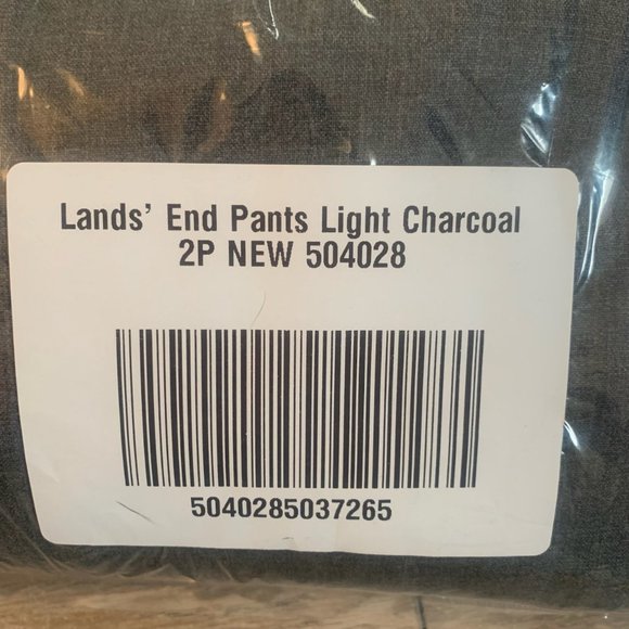 NWT LANDS' END PANTS LIGHT CHARCOAL (GRAY) 2P (PETITE) - Picture 8 of 9